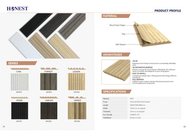 MDF 3D Wall Panel